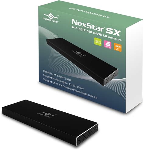 NexStar SX; M.2 NVMe SSD to USB 3.2 Gen2x2; 20G; Type C; Black Enclosure (NST-230C3-BK)